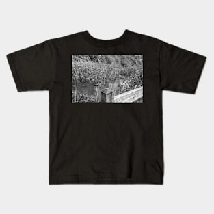 View over the River Ant from a wooden bridge Kids T-Shirt